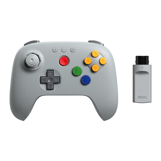 8BitDo 64 2.4G Wireless Controller - Classic Grey image 1